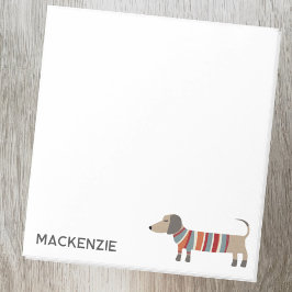 Bloco De Notas Cão de linguiça de Dachshund Personalizado
