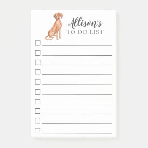 Bloco De Notas Cão de Vizsla do Hungarian personalizado para