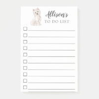 Cão de Westie personalizado para fazer a lista