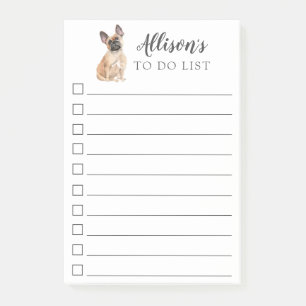 Bloco De Notas Cão do buldogue francês personalizado para fazer
