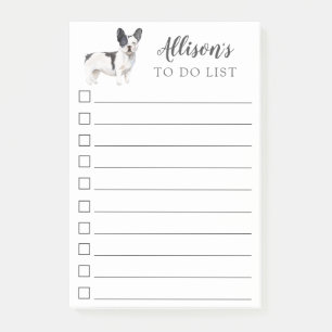 Bloco De Notas Cão do buldogue francês personalizado para fazer