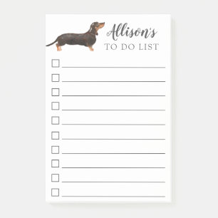 Bloco De Notas Cão do Dachshund personalizado para fazer a lista