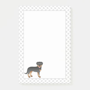 Bloco De Notas Cão E Pata De Cartoon, Cujo Cão E Pata São Gelados