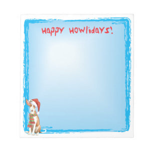 Bloco De Notas Cão feliz de Howlidays Ibizan