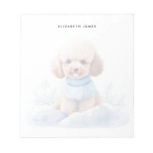 Bloco De Notas Cão-Papoeiro-Papoeiro-Pupado de Miniatura-Cana-Pau