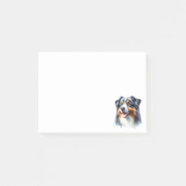 Bloco De Notas Cão Pastor Australiano Tri-Colorido
