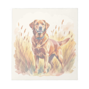 Bloco De Notas Cão Retriever Labrador Vermelho Raposo