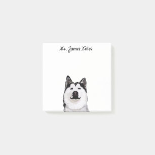 Bloco De Notas Cão ronco feliz, nota de post-it conhecida