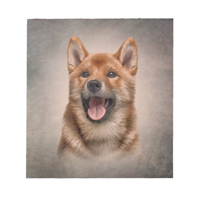 Bloco De Notas Cão Shiba Inu Japonês (Frente)