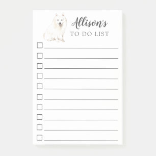 Bloco De Notas Cão Spitz Japonês Personalizado Para Fazer Lista