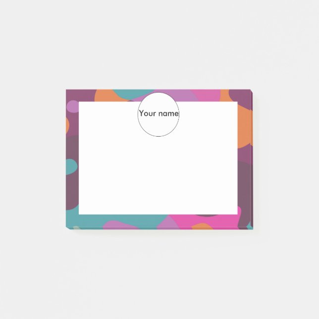 Bloco De Notas Caos em cores retrorreflectoras (Frente)