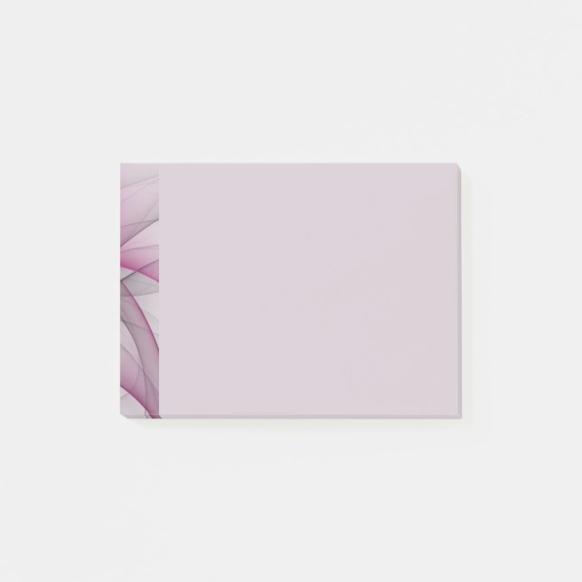 Bloco De Notas Caos Moderno Elegante Arte Fractal Abstrata Rosa (Frente)