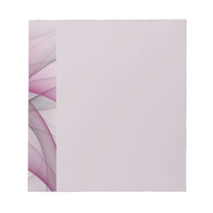 Bloco De Notas Caos Moderno Elegante Arte Fractal Abstrata Rosa
