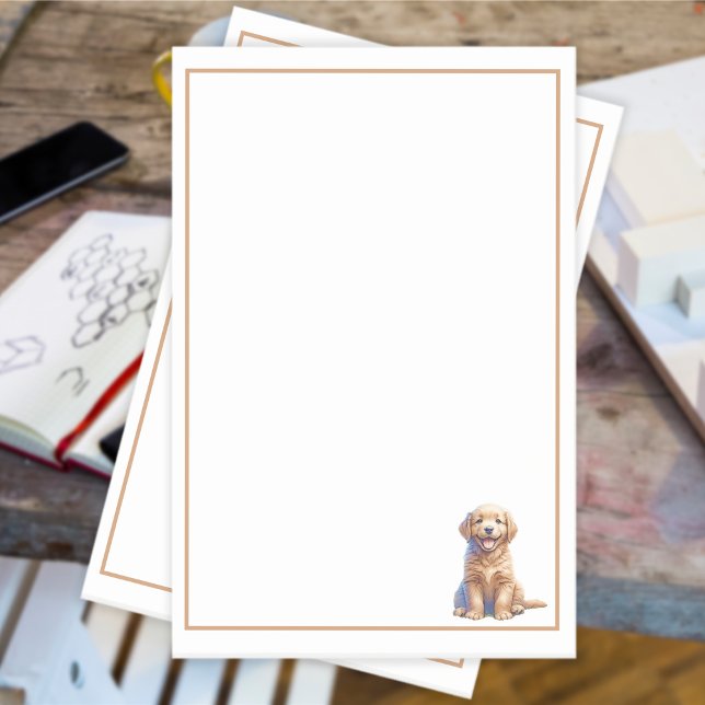 Bloco De Notas Cãozinho e Borboletas (Criador carregado)