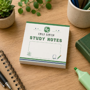 Bloco De Notas Capa Personalizada de Escola de Ciências Verde-Nav