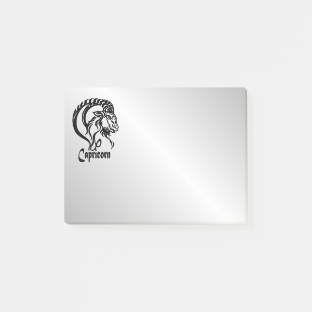 Bloco De Notas Capricórnio o Bode Marinho Zodíaco (Frente)
