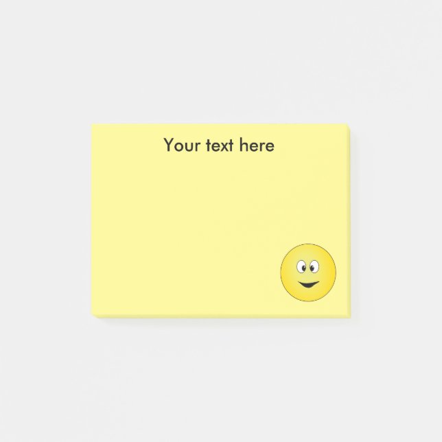 Bloco De Notas Cara Amarela Vesga Personalizada (Frente)