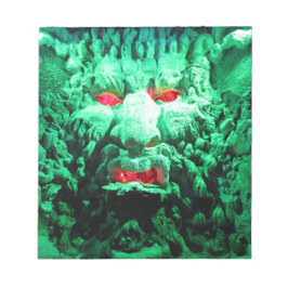 Bloco De Notas Cara Assustadora Mascarada na Rocha