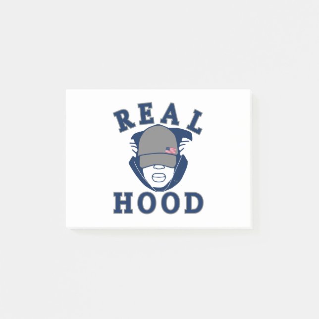Bloco De Notas cara DE SANGUE DA cinza azul EM HOODIE (Frente)