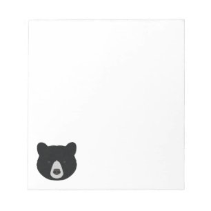 Bloco De Notas Cara do urso preto