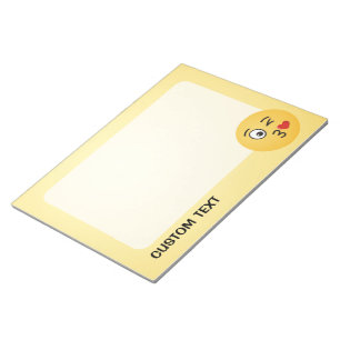 Bloco De Notas Cara que joga um beijo