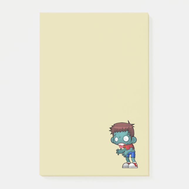 Bloco De Notas Cara Zombie engraçada (Frente)