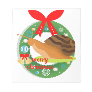 Bloco De Notas caracol de natal alegre