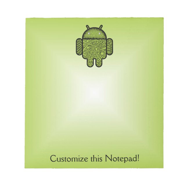 Bloco De Notas Caráter de porta de bolhas para o robô Android™ (Frente)