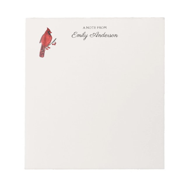 Bloco De Notas Cardinal Personalizado (Frente)