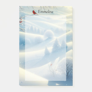 Bloco De Notas Cardinal Snow Scene Desk Notes - Post-It Notes