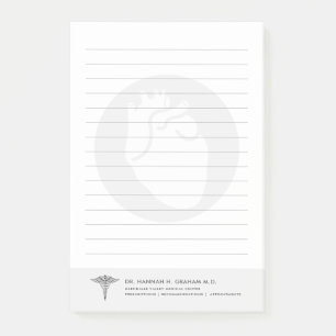 Bloco De Notas Cardiologista  Coração Médico Ligado Personaliz