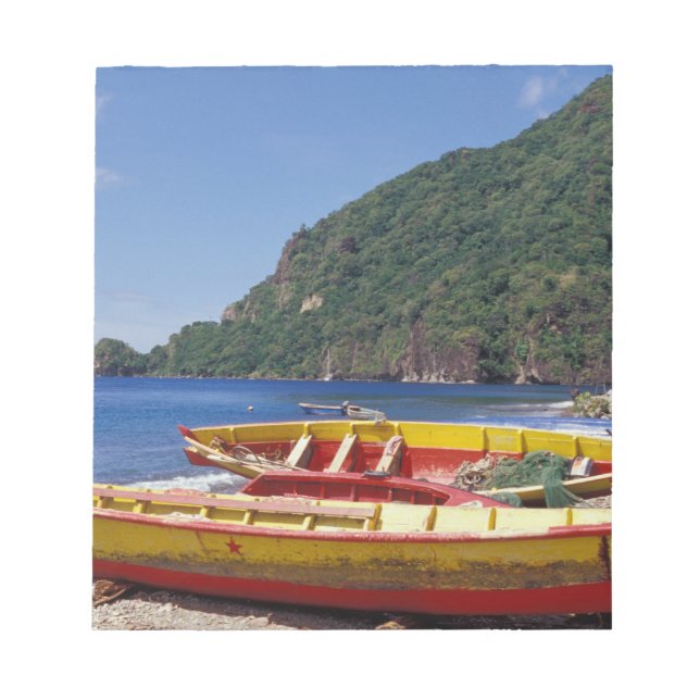 Bloco De Notas Caribe, BWI, Santa Lúcia, Barcos à vela, Soufriere (Frente)