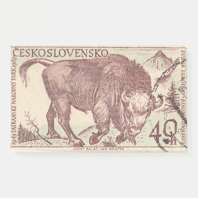 Bloco De Notas Carimbo checoslovaco — Parque nacional Tatra (Frente)