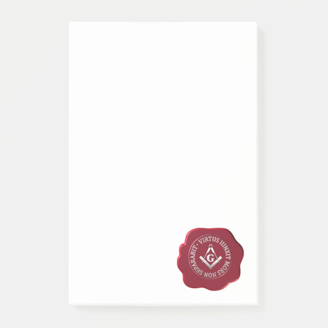 Bloco De Notas Carimbo de cera maçônica (Frente)