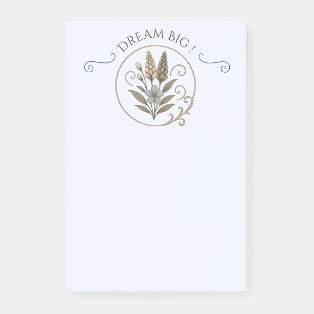 Bloco De Notas Carnet de note, bloc-notes, Dream big. (Frente)