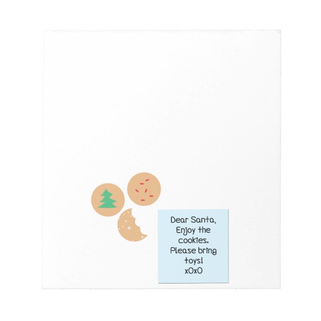 Bloco De Notas Caros Papais noeis - Traga Brinquedos (Frente)