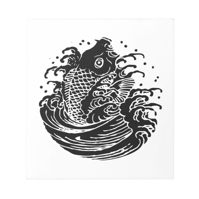 Bloco De Notas Carpa e água (Frente)