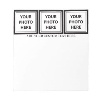 Bloco De Notas Carregar 3 Fotos e Adicionar Texto - Personalizar