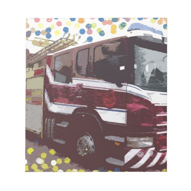 Bloco De Notas Carro de bombeiros (Frente)