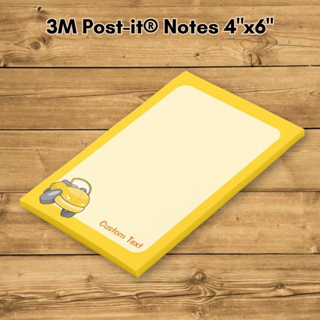 Bloco De Notas Carro de desenho animado amarelo (Criador carregado)