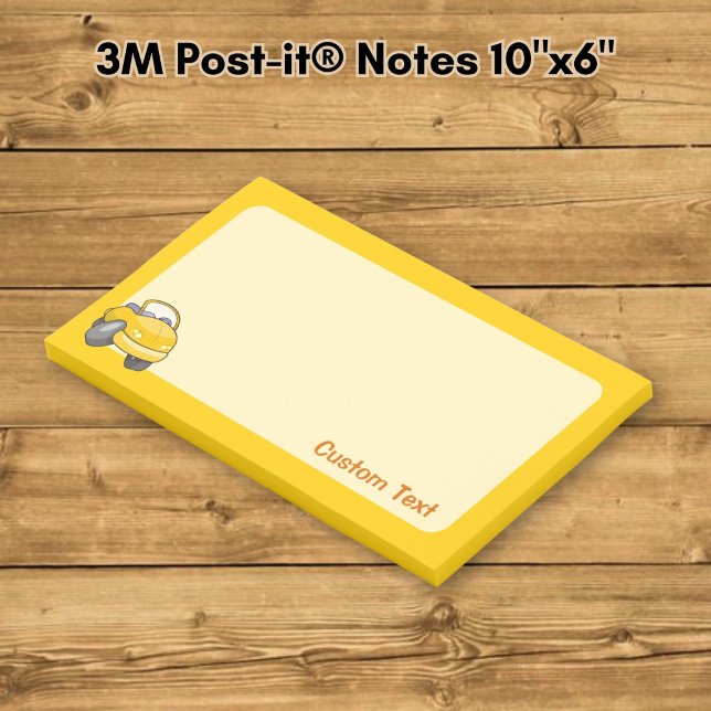 Bloco De Notas Carro de desenho animado amarelo (Criador carregado)
