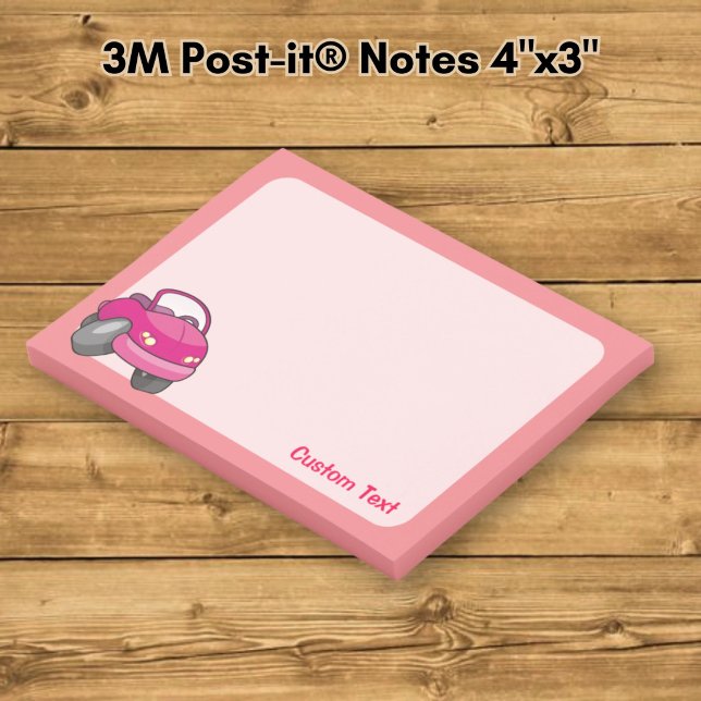 Bloco De Notas Carro de desenho animado rosa (Criador carregado)