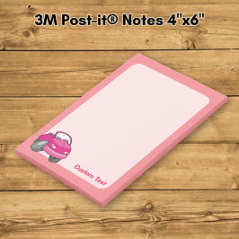 Bloco De Notas Carro de desenho animado rosa