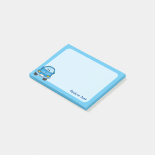 Bloco De Notas Carro de desenho azul