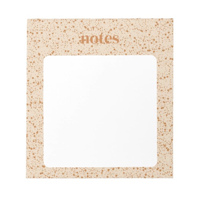 Bloco De Notas Carta de Bolinhas Chic Brown (Frente)