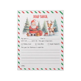 Bloco De Notas Carta de Natal para Papais noeis Notepad Festivo