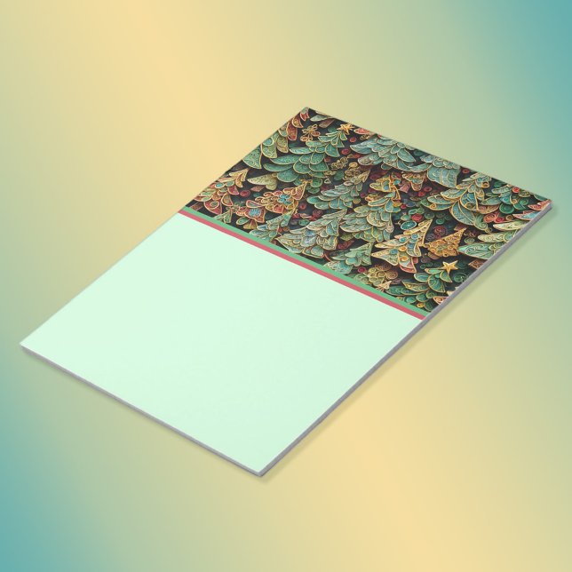 Bloco De Notas Carta de Whimsey na Floresta de Árvore de Natal (Criador carregado)