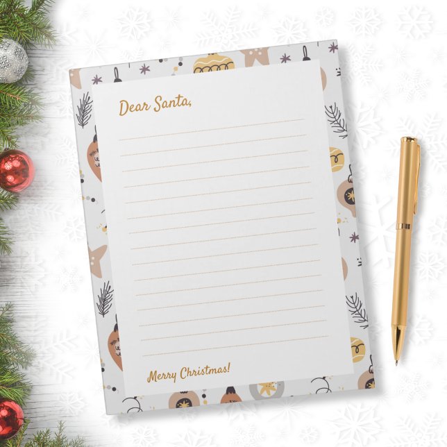 Bloco De Notas Carta para o Papai Noel - Natal Escandinavo (Criador carregado)