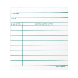 Bloco De Notas Cartão de bolso de biblioteca - Azul