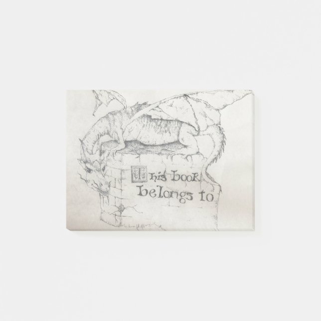 Bloco De Notas Cartão de dragão (Frente)